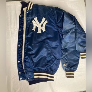 Vintage 80’ S Diamond Collection New York Yankees Satin Starter Jacket Size L